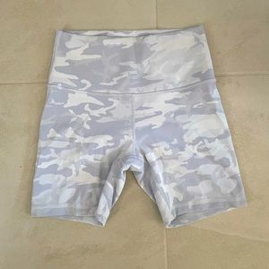 Lululemon 6” camo biker shorts